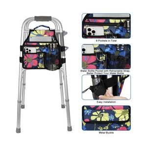 Supregear Side Walker Bag w/Cup Holder, Folding, Waterproof Walker Accessory